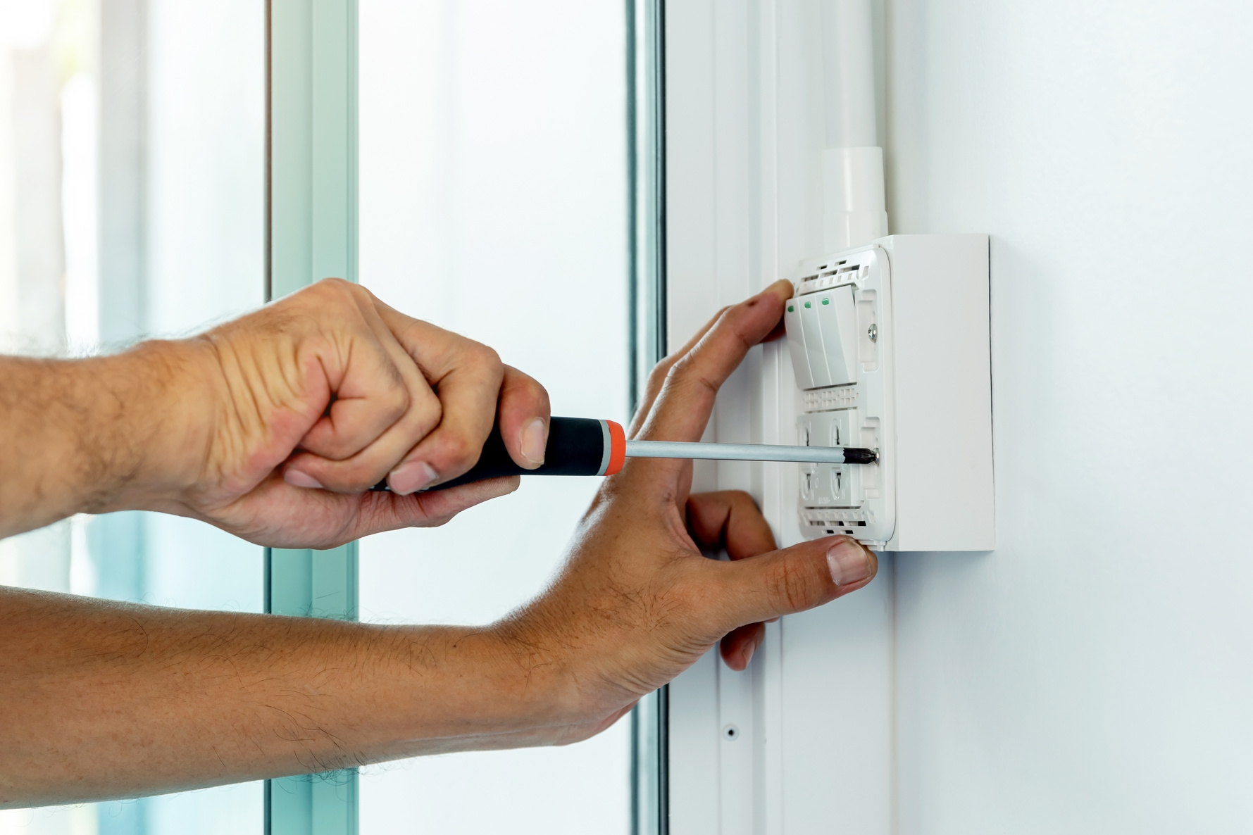Install the electric power socket and switch in to a plastic